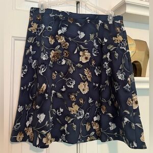 Blue Floral Skirt Size 9 I.N. San Francisco